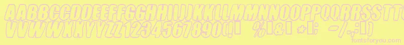 Tasteless Font – Pink Fonts on Yellow Background