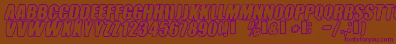 Tasteless Font – Purple Fonts on Brown Background