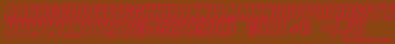 Tasteless Font – Red Fonts on Brown Background