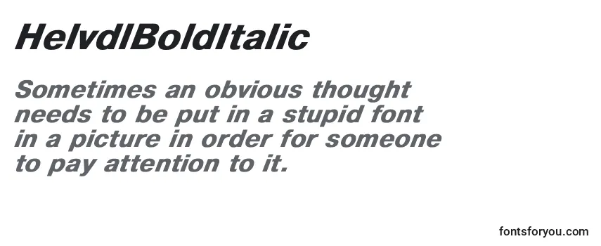 HelvdlBoldItalic Font