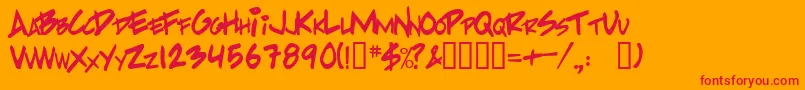 fuente PpHandwritingNormal – Fuentes Rojas Sobre Fondo Naranja