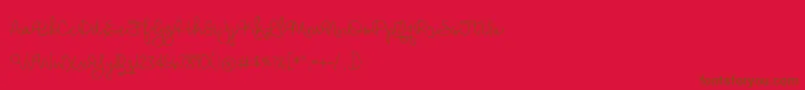 Шрифт BmdHickoryJackLight – коричневые шрифты на красном фоне