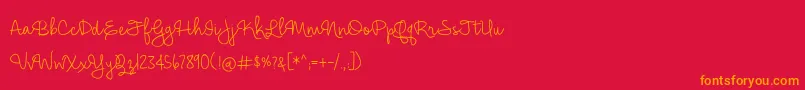 fuente BmdHickoryJackLight – Fuentes Naranjas Sobre Fondo Rojo