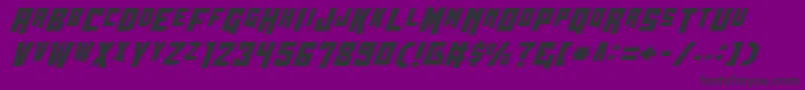 Police WhiskeyBravoVictorCondensed – polices noires sur fond violet