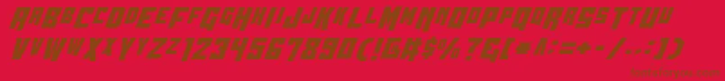 WhiskeyBravoVictorCondensed Font – Brown Fonts on Red Background