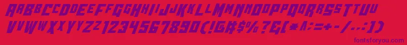 フォントWhiskeyBravoVictorCondensed – 赤い背景に紫のフォント