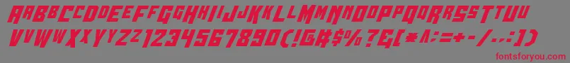 Шрифт WhiskeyBravoVictorCondensed – красные шрифты на сером фоне