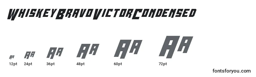 WhiskeyBravoVictorCondensed Font Sizes