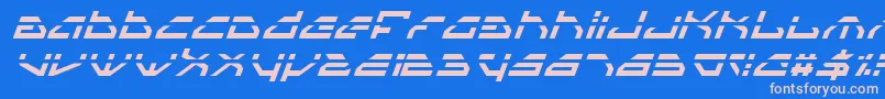 Шрифт SpylordLaserItalic – розовые шрифты на синем фоне