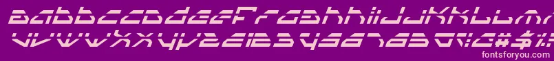 SpylordLaserItalic Font – Pink Fonts on Purple Background