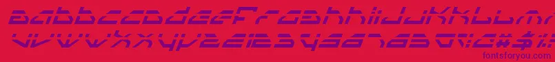 SpylordLaserItalic Font – Purple Fonts on Red Background