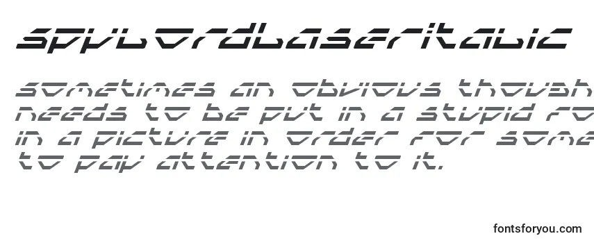 Review of the SpylordLaserItalic Font