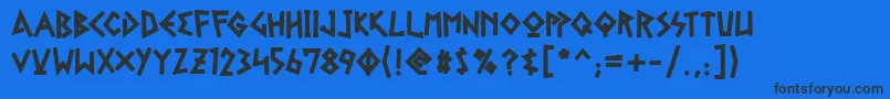 GelioRetsina Font – Black Fonts on Blue Background