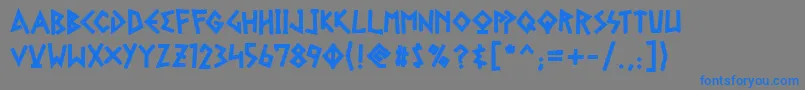 GelioRetsina Font – Blue Fonts on Gray Background