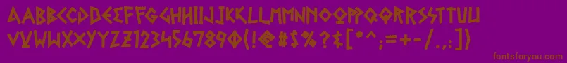 GelioRetsina Font – Brown Fonts on Purple Background