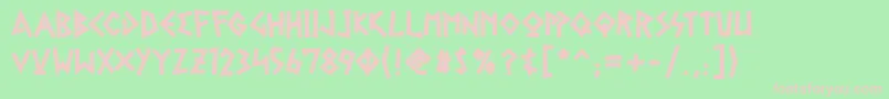 GelioRetsina Font – Pink Fonts on Green Background