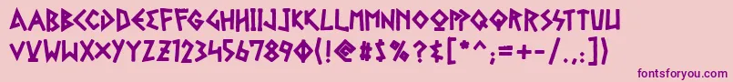 GelioRetsina Font – Purple Fonts on Pink Background