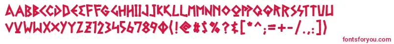 GelioRetsina Font – Red Fonts on White Background