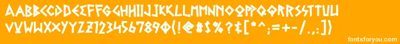 GelioRetsina Font – White Fonts on Orange Background