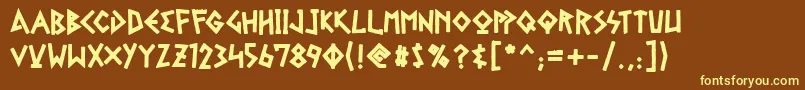 GelioRetsina Font – Yellow Fonts on Brown Background