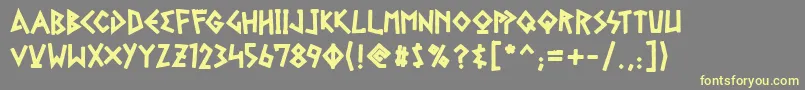 GelioRetsina-Schriftart – Gelbe Schriften auf grauem Hintergrund