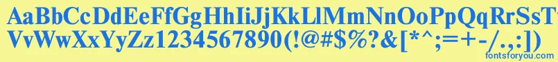 Więcej informacji o czcionce TimesetBold Czcionka TimesetBold – niebieskie czcionki na żółtym tle