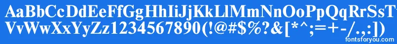 Więcej informacji o czcionce TimesetBold Czcionka TimesetBold – białe czcionki na niebieskim tle