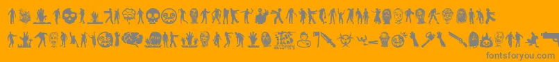 ZombieSalad Font – Gray Fonts on Orange Background