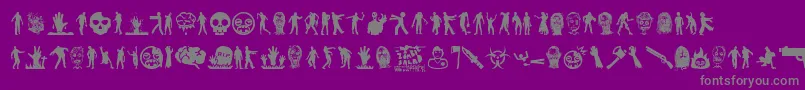 ZombieSalad Font – Gray Fonts on Purple Background
