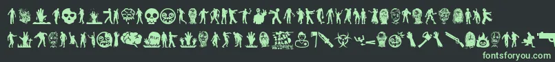 ZombieSalad Font – Green Fonts on Black Background