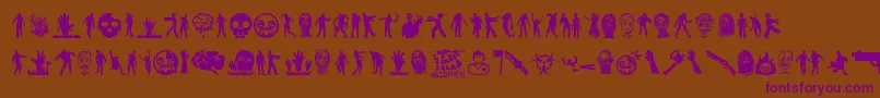 ZombieSalad Font – Purple Fonts on Brown Background