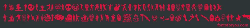 ZombieSalad-Schriftart – Rote Schriften auf schwarzem Hintergrund