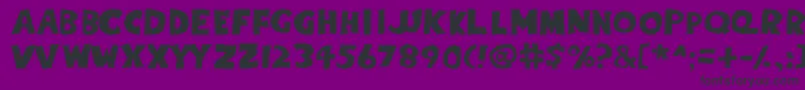 Eightypercentcaps Font – Black Fonts on Purple Background