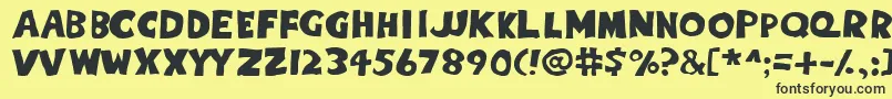 Eightypercentcaps Font – Black Fonts on Yellow Background