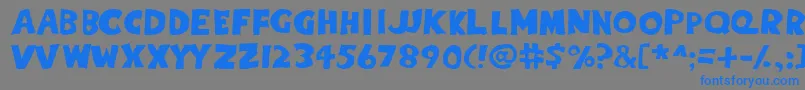 Eightypercentcaps Font – Blue Fonts on Gray Background