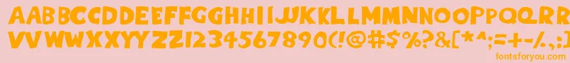 Eightypercentcaps Font – Orange Fonts on Pink Background