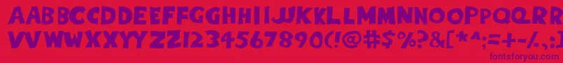 Eightypercentcaps Font – Purple Fonts on Red Background