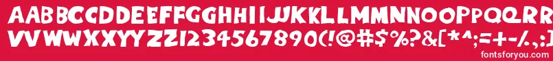 Eightypercentcaps Font – White Fonts on Red Background