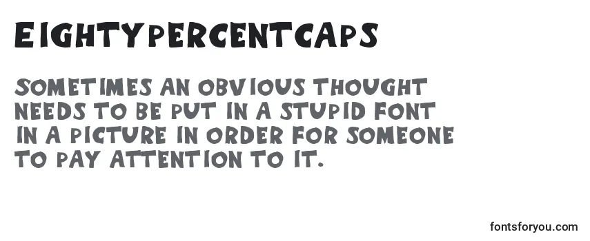 Review of the Eightypercentcaps Font