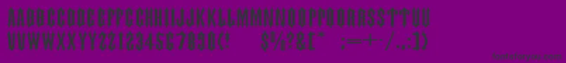 フォントJudascapsWd – 紫の背景に黒い文字