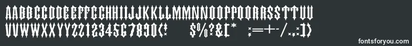 JudascapsWd-fontti – valkoiset fontit mustalla taustalla