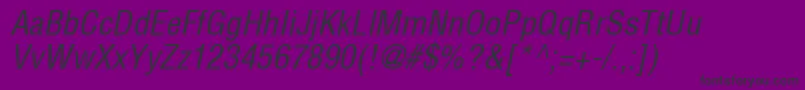 HelveticaLtCondensedOblique Font – Black Fonts on Purple Background