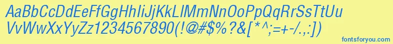 More about HelveticaLtCondensedOblique Font HelveticaLtCondensedOblique Font – Blue Fonts on Yellow Background