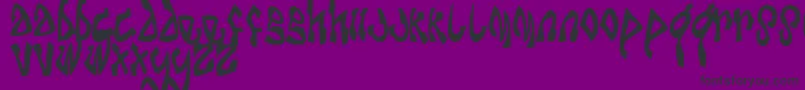 Dabomb ffy Font – Black Fonts on Purple Background