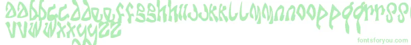 Dabomb ffy-Schriftart – Grüne Schriften auf weißem Hintergrund
