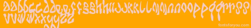 Dabomb ffy Font – Pink Fonts on Orange Background