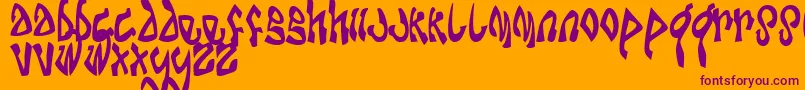 Dabomb ffy Font – Purple Fonts on Orange Background