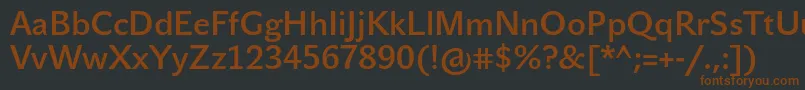 Шрифт JohnsansMediumPro – коричневые шрифты на чёрном фоне