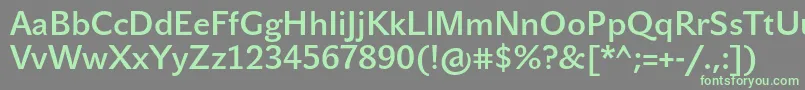フォントJohnsansMediumPro – 灰色の背景に緑のフォント