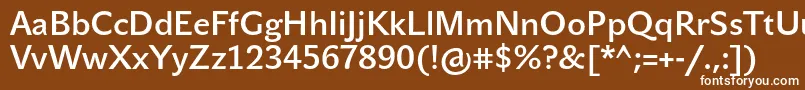 JohnsansMediumPro Font – White Fonts on Brown Background
